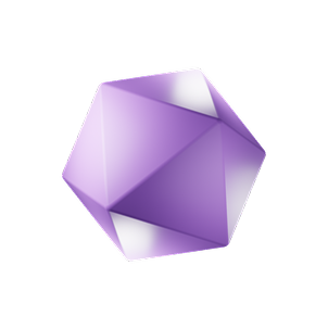 Large purple hexagon background shape